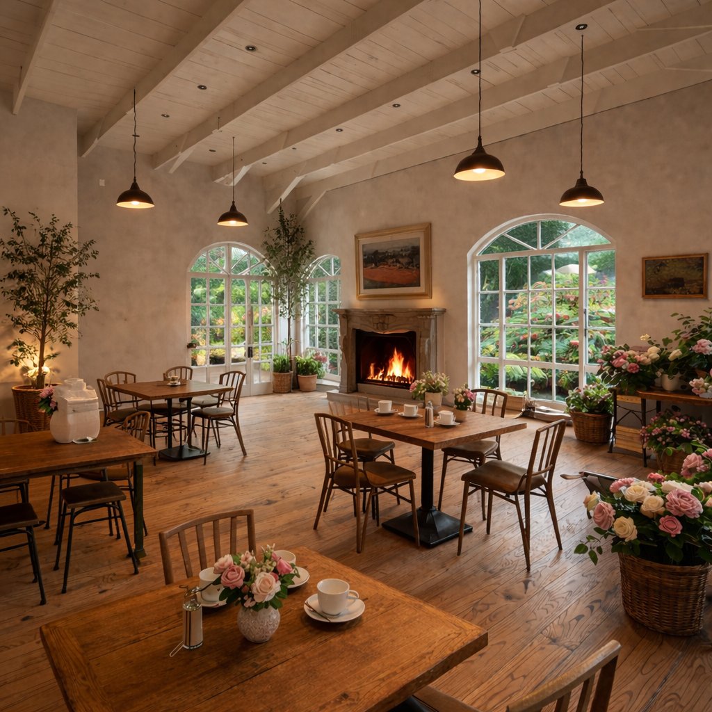Evergarde Estate coffee shop interior