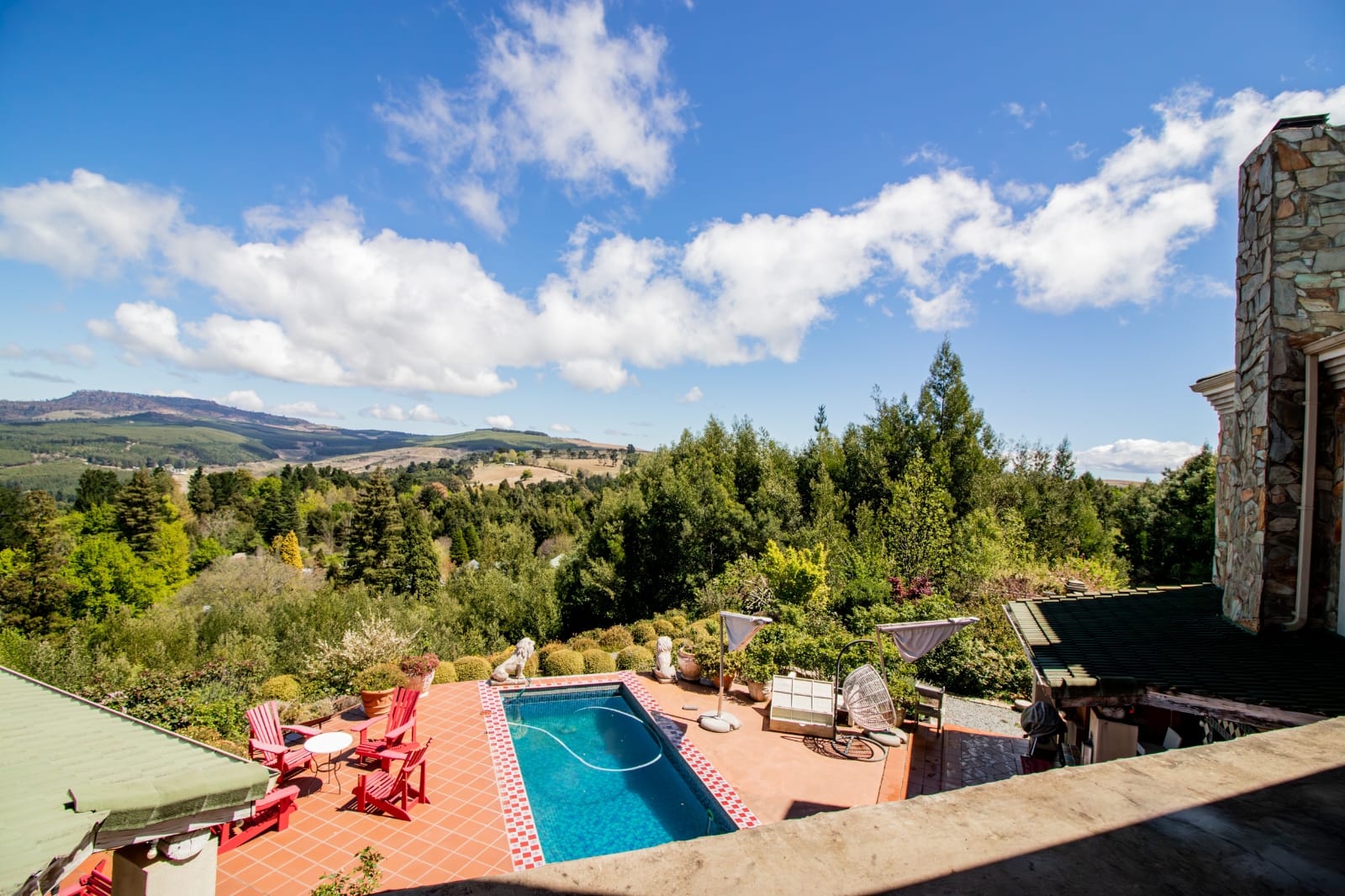 Courtyard pool and outdoor living